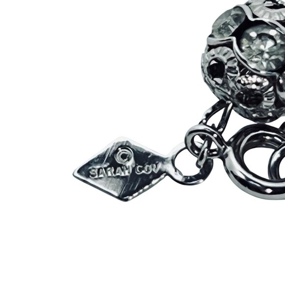 Sarah Coventry Silver Tone Disco Ball Rhinestone Necklace And Bracelet Set (5535 - Picture 8 of 8